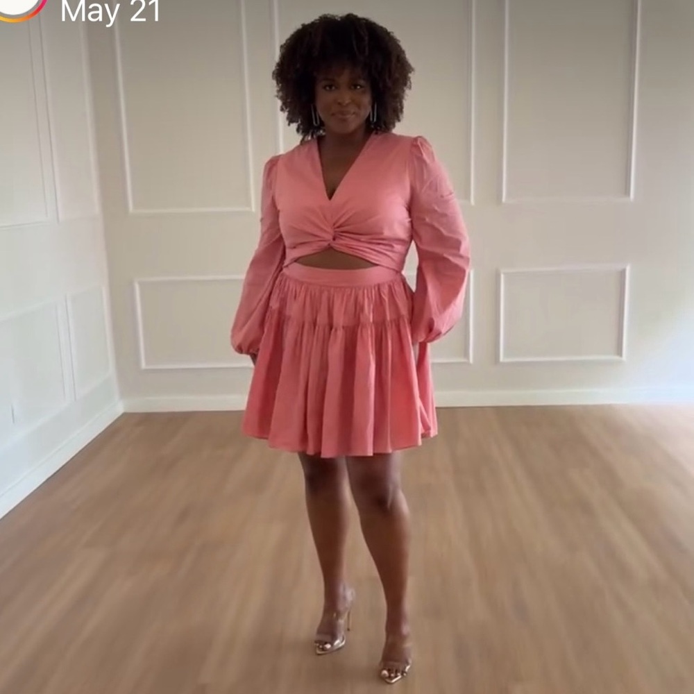Pink Long Sleeve Dress